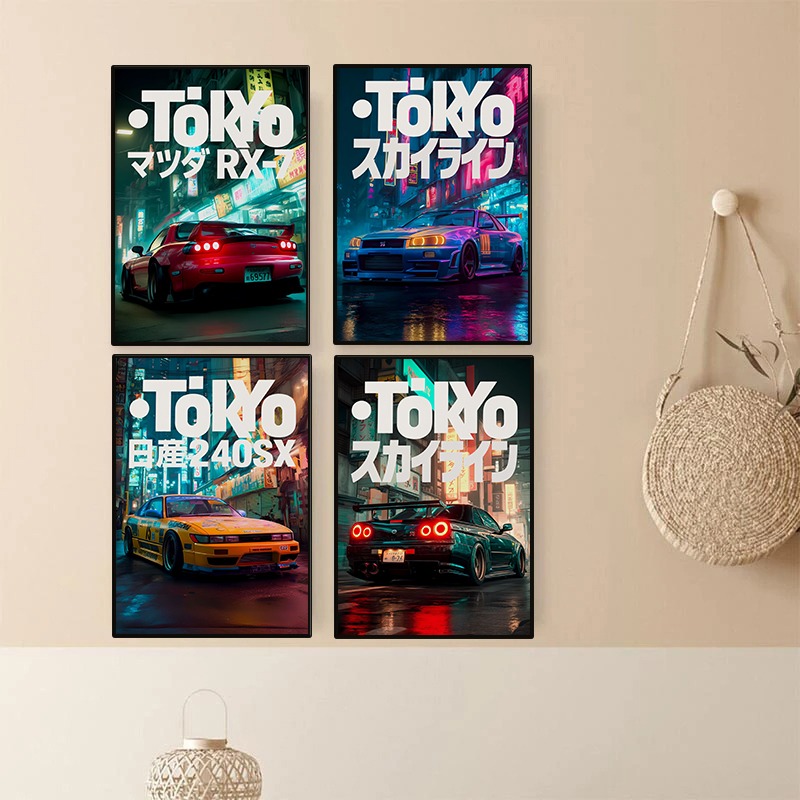 Poster Mobil JDM Tokyo Vintage - Japanese Car Lifestyle ulasan dan harga