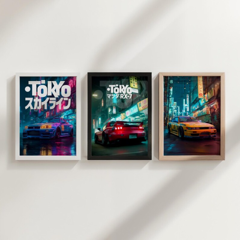 Poster Mobil JDM Tokyo Vintage - Japanese Car Lifestyle ulasan dan harga